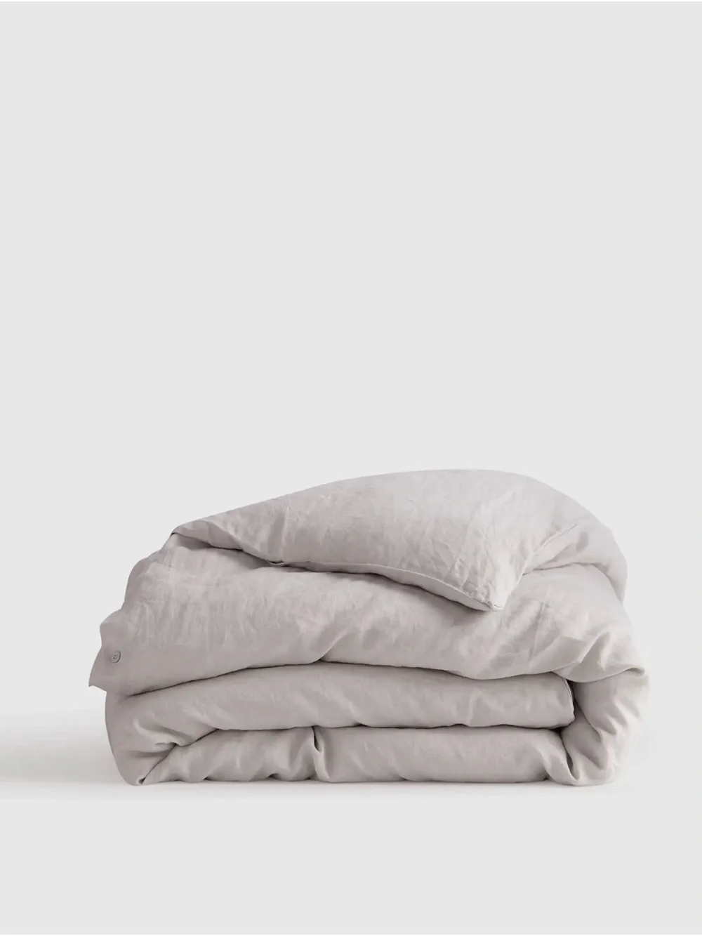 NEW Quince European Linen Duvet Cover Queen Size- Light Gray